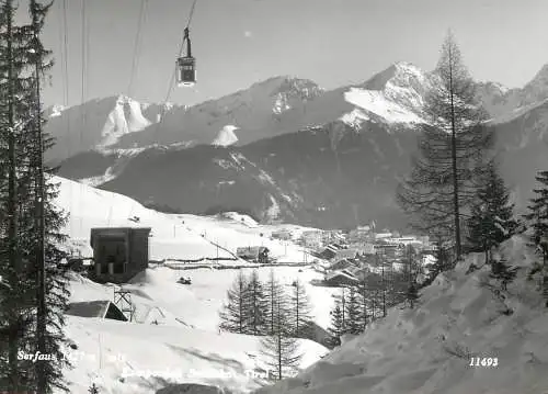Austria postcard Serfhaus Komperdell Setlbahn teleferique