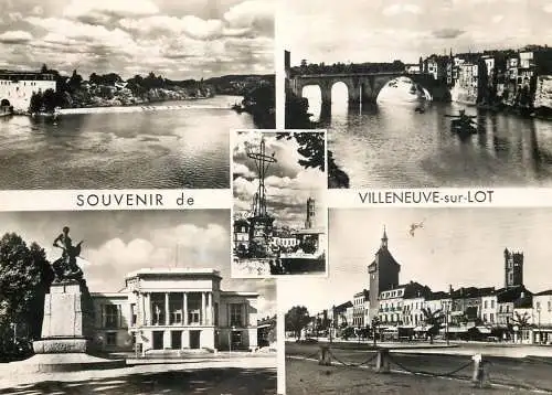 France postcard Lot et Garonne Villeneuve sur Lot clocher Sainte Catherine