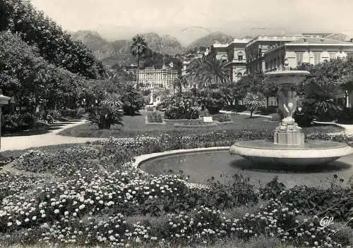 France postcard Alpes Maritimes Menton le jardin public