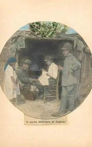Newspaper scrap il sarto militare al fronte