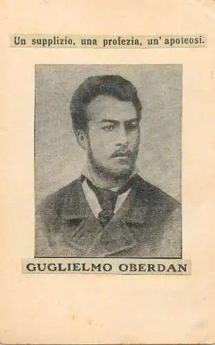 Newspaper scrap Guglielmo Oberdan