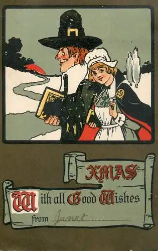 Christmas greetings British postcard 1906