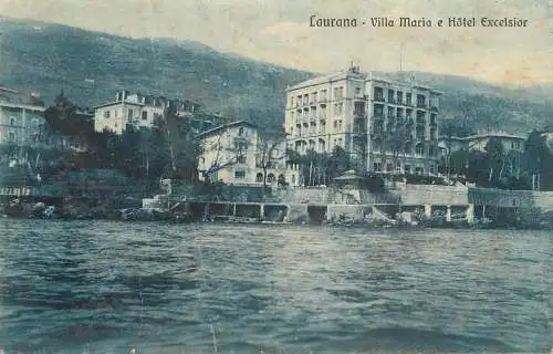 Laurana Villa Maria Hotel Excelsior (unstick back damaged postcard)