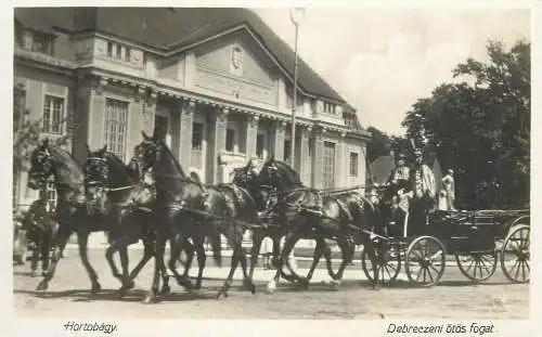 Five horses team of the town Debreczen