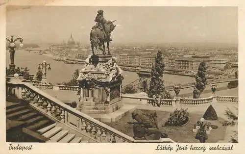 Budapest Jeno herceg szobor panorama