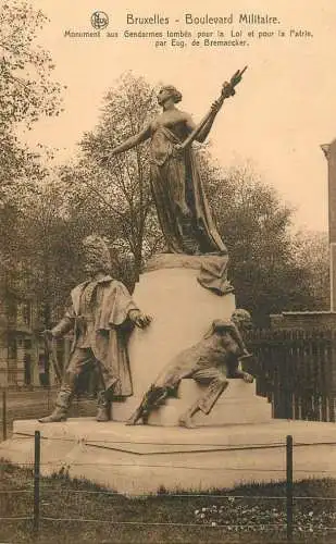 Belgium Bruxelles Boulevard Militaire Monument aux Gendarmes tombes pour la Loi et pour la Patrie
