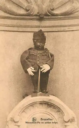 Belgium Bruxelles Manneken-Pis en soldat belge