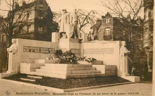 Belgium Molenbeek-Bruxelles Monument en honneur de heroes de la guerre 1914-1918