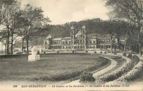 Spain postcard San Sebastian Castillo el casino
