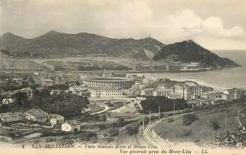 Spain postcard Monte Ulia San Sebastián