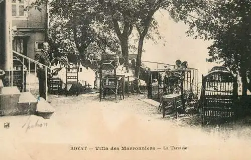 France postcard Puy-de-Dôme Royat villa des Marroniers la terrasse