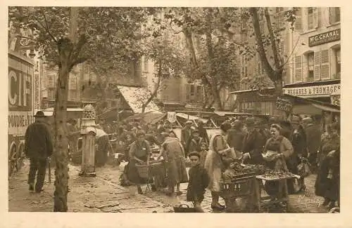 France postcard Toulon marche du Cours Lafayette