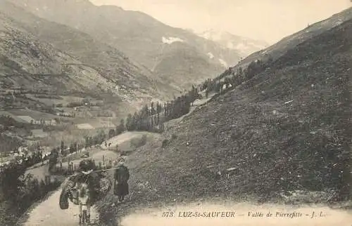 France postcard Hautes Pyrénées Luz Saint Sauveur vallee de Pierrefitte