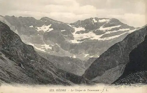 France postcard Hautes Pyrénées Gèdre le Cirque de Troumouse