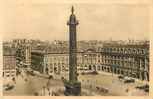 France postcard Paris Place et Colonne Vendome