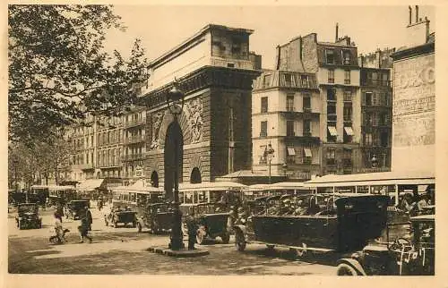 France postcard Paris Porte Saint Martin