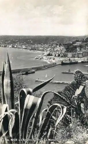 France Postcard Nice l'entree du Port le monument aux morts