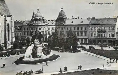 Postcard Romania Cluj-Napoca Piata Libertatii