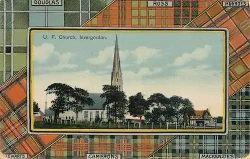 Postcard United Kingdom Scotland Ross Invergordon U.F. Church