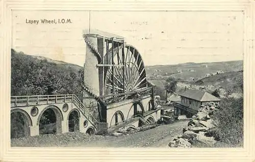 Postcard United Kingdom Isle of Man Laxey Wheel