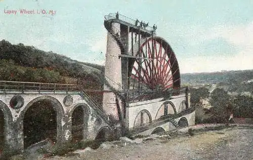 Postcard United Kingdom Isle of Man Laxey Wheel
