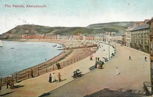 Postcard United Kingdom Wales Aberystwyth parade