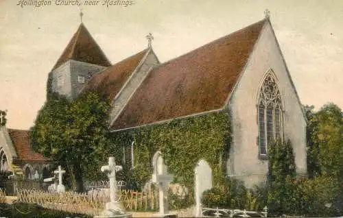 Postcard United Kingdom England Hastings Hollington church