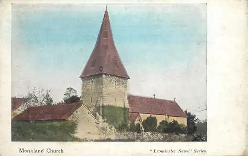 Postcard United Kingdom England Herefordshire Monkland church