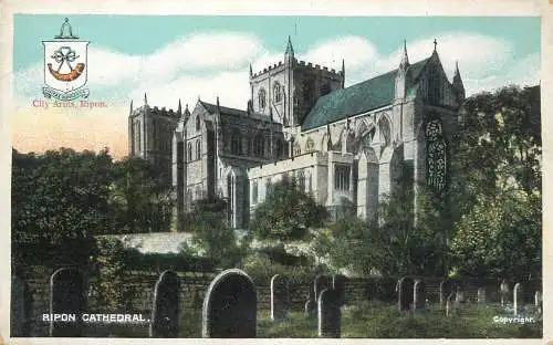 Postcard United Kingdom England Ripon Cathedral
