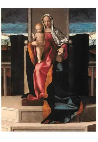 Vierge a Enfant sur un trone Giovanni Bellini painting