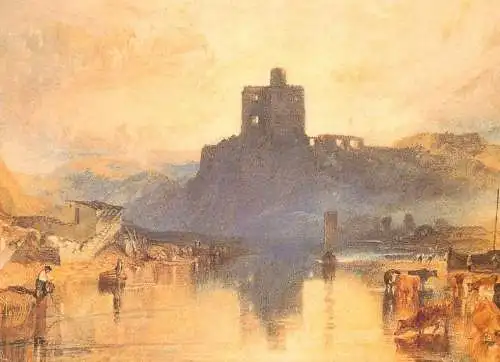 Norham Castle on the Tweed river J.M.W Turner painting