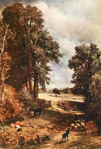 The wheat field John Constable painting