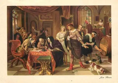 The Marriage Settlement Jan Steen painting
