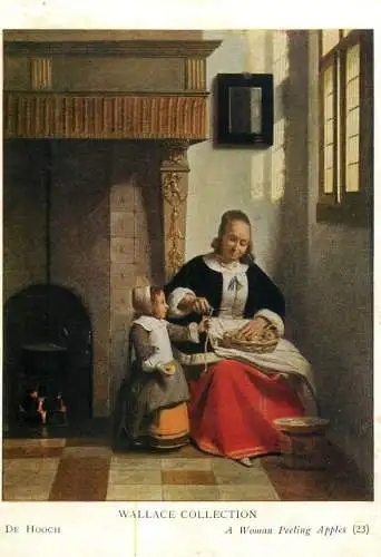 Woman peeling apples Pieter De Hooch painting