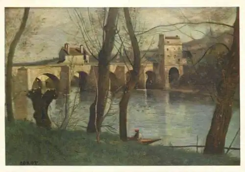 Le Pont de Mantes J-B Corot painting