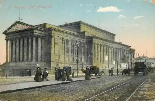 Postcard United Kingdom England Liverpool St. Georges hall