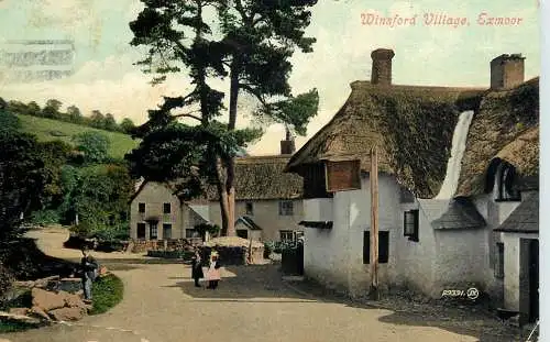 Postcard United Kingdom England Exmoor Winsford village
