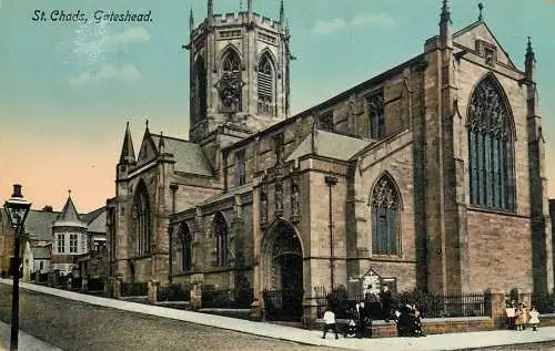 Postcard United Kingdom England Gateshead St. Chads cathedral