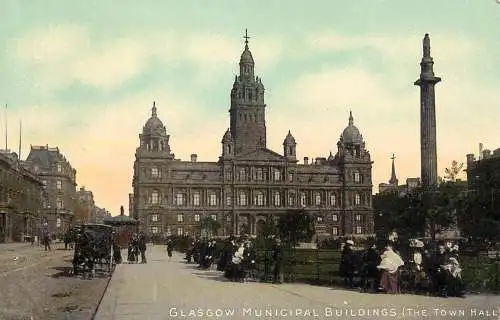Postcard United Kingdom Scotland Glasgow town hall