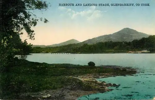 Postcard Ireland Cork harbour and landing stage Glengarriff