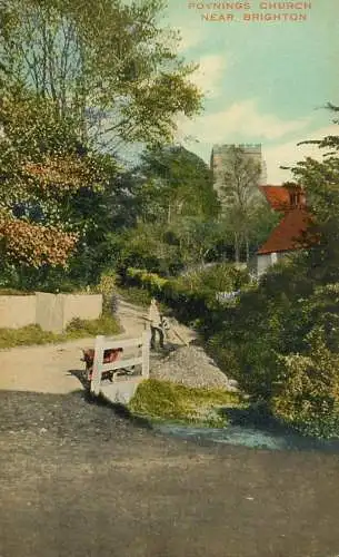 Postcard United Kingdom England Brighton Sussex Poynings church