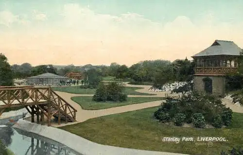 Postcard United Kingdom England Liverpool Stanley Park