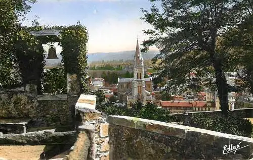Postcard France Lourdes vue prise du Chateau Fort