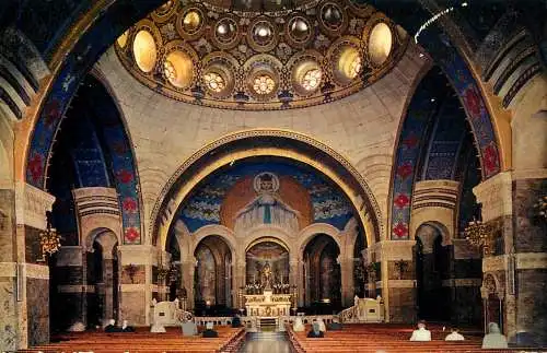Postcard France Lourdes interieur du Rosaire