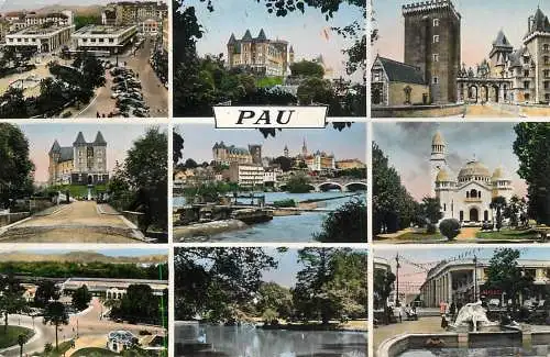 Postcard France Pau palais des pyrenees