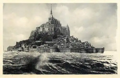 Postcard France le Mont St. Michel a maree haute