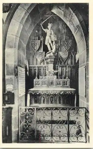 Postcard France le Mont St. Michel eglise paroissiale chapelle de St. Michel