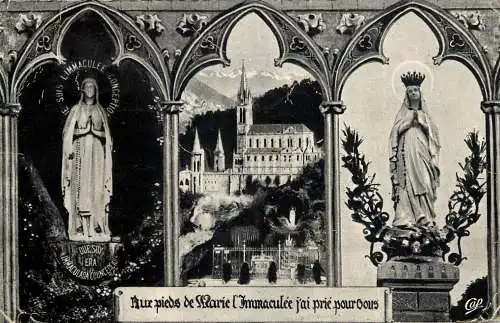 Postcard France Hautes Pyrénées > Lourdes religious scene