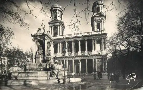 France postcard ParisSaint Sulpice 1955