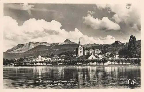 France postcard Evian les Bains et la Dent d'Oche